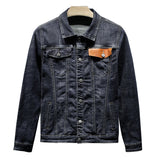 Cotton Solid Men's Denim Trucker Jacket Mens Spring Autumn Casual Slim Fit Bomber Jackets Men Jean Coat Men Outwear Male Cowboy Denim Jacket Men's Spring and Autumn Trends Coat Vintage Loose and Handsome All-Match Top