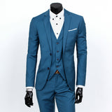 Men's Spring Clothes High Quality Business Casual Suit Three-Piece Set Groom Best Man Wedding Suit blazer & Vest & Pant Men Suits 3 Piece Set