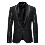 Mens Black Suit Dress Business Suit Tailored Suit Nightclub Men's Host MC Studio Coat