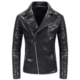 Hand Painted Leather Jackets Men's Leather Coat Youth Motorcycle PU Leather Lapel Leather Jacket Coat