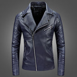 Hand Painted Leather Jackets Men's Leather Coat Youth Motorcycle PU Leather Lapel Leather Jacket Coat
