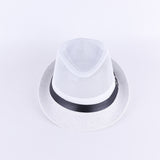 Fedora Hat Summer Men's and Women's Jazz Hat Middle-Aged and Elderly Linen Sun Hat