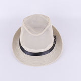 Fedora Hat Summer Men's and Women's Jazz Hat Middle-Aged and Elderly Linen Sun Hat