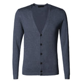 Men Casual Jacket Slim Coat Men's Slim-Fit Cardigan Sweater Solid Color Knitwear Fashion Slim-Fit Cardigan