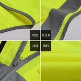Men's Vest Safety Vests with Pockets Reflective Closing for Outdoor Work High Alert Reflective Vest
