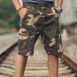 Men T Shirts Casual Tops Men's Business Shirt Fifth Pants Retro Washed Tide Men's Business Shirt Large Shorts Men's Loose Camouflage Middle Pants