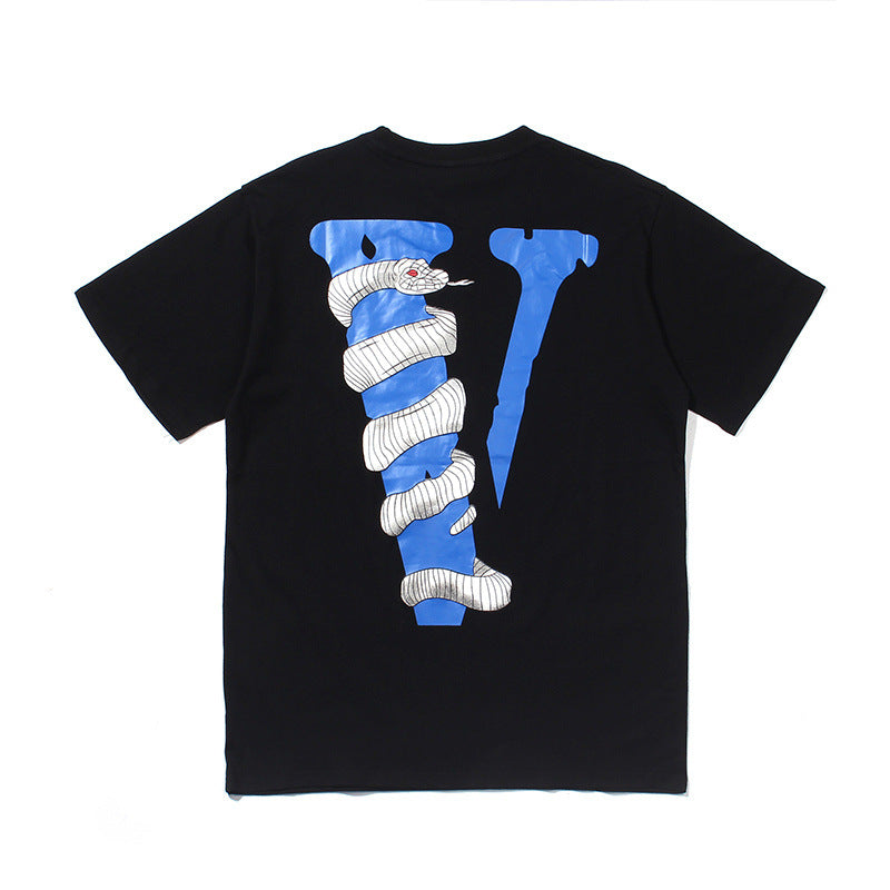 Vlone T shirt Juice WRLD Summer Men's Printed Men's Casual Short-Sleeved T-shirt Tee Casual Fashionable