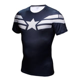 Captain America T Shirt Men's Avengers T-shirt Slim Fit Tights