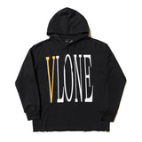 Vlone Hoodie Spring and Autumn Popular Hooded Sweater Large Size Retro Sports Men and Women