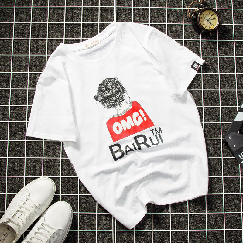 Anime Tshirts Aesthetic Men's Shirt Short Sleeve Summer Clothes T-shirt Loose plus Size Print
