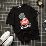 Anime Tshirts Aesthetic Men's Shirt Short Sleeve Summer Clothes T-shirt Loose plus Size Print