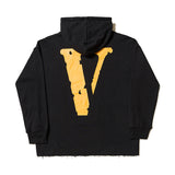 Vlone Hoodie Spring and Autumn Popular Hooded Sweater Large Size Retro Sports Men and Women