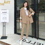 Women Pant Suit Uniform Designs Formal Style Office Lady Bussiness Attire Casual Fashion Autumn Slimming Blazer