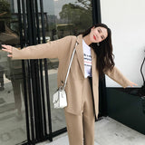 Women Pant Suit Uniform Designs Formal Style Office Lady Bussiness Attire Casual Fashion Autumn Slimming Blazer