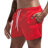 5 Inch Inseam Shorts Jockmail Solid Color Pocket Men's Shorts Home Slim Fit Shorts Sports Shorts