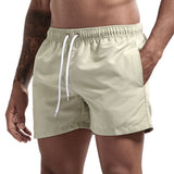 5 Inch Inseam Shorts Jockmail Solid Color Pocket Men's Shorts Home Slim Fit Shorts Sports Shorts