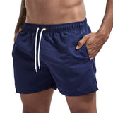 5 Inch Inseam Shorts Jockmail Solid Color Pocket Men's Shorts Home Slim Fit Shorts Sports Shorts