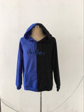 Split Hoodie Demons and Angels Smiley Face Printed Pullover Hooded