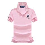 USPA Shirts Lapel Short-Sleeved T-shirt Polo Shirt Men 100% Combed Cotton