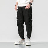 Men's Spring and Autumn Overalls Men's Fashion Brand Trousers plus Size Retro Sports Pants Ankle Banded Pants Tapered Casual Pants Men Cargo Pant