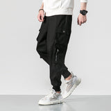 Men's Spring and Autumn Overalls Men's Fashion Brand Trousers plus Size Retro Sports Pants Ankle Banded Pants Tapered Casual Pants Men Cargo Pant