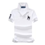 USPA Shirts Lapel Short-Sleeved T-shirt Polo Shirt Men 100% Combed Cotton