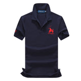 USPA Shirts Lapel Short-Sleeved T-shirt Polo Shirt Men 100% Combed Cotton