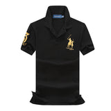 USPA Shirts Lapel Short-Sleeved T-shirt Polo Shirt Men 100% Combed Cotton