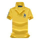 USPA Shirts Lapel Short-Sleeved T-shirt Polo Shirt Men 100% Combed Cotton