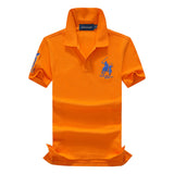 USPA Shirts Lapel Short-Sleeved T-shirt Polo Shirt Men 100% Combed Cotton