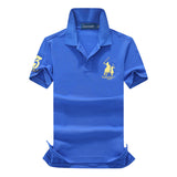 USPA Shirts Lapel Short-Sleeved T-shirt Polo Shirt Men 100% Combed Cotton
