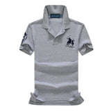 USPA Shirts Lapel Short-Sleeved T-shirt Polo Shirt Men 100% Combed Cotton