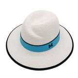 Fedora Hat Spring/Summer Women's Straw Hat Wide Brim Jazz Top Hat Seaside Vacation Sun Protection Sunshade Girl's Cap