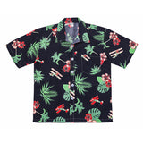 Men Beach Shirts Hawaiian Short Sleeve Printed Men's Beach Loose Large Size Vacation Travel Shirt
