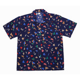 Men Beach Shirts Hawaiian Short Sleeve Printed Men's Beach Loose Large Size Vacation Travel Shirt