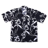 Men Beach Shirts Hawaiian Short Sleeve Printed Men's Beach Loose Large Size Vacation Travel Shirt