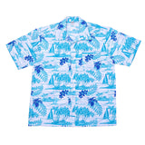 Men Beach Shirts Hawaiian Short Sleeve Printed Men's Beach Loose Large Size Vacation Travel Shirt