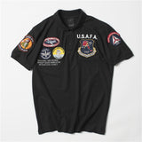 US Army T Shirt Lapel Polo Shirt