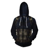 Captain America Hoodie Avengers 4 3D Zipper Hooded Sweatshirt Sweatshirt