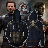 Captain America Hoodie Avengers 4 3D Zipper Hooded Sweatshirt Sweatshirt