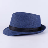 Fedora Hat Men's Top Hat Middle-Aged and Elderly Sun Hat Retro British Jazz Hat