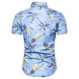 Summer plus Size Retro Sports Couple Casual Hawaii Beach Printed Shirt Two Pieces Men Shirt