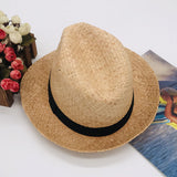 Sombreros Hat Hand-Woven Travel Seaside Vacation Sun Protection Straw Sun Hat