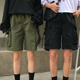 Harajuku Clothing Men's Casual Shorts Summer Cool Large Pocket Overalls Men's and Women's Sports Pants