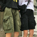 Harajuku Clothing Men's Casual Shorts Summer Cool Large Pocket Overalls Men's and Women's Sports Pants