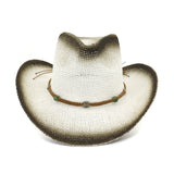 Wester Hats Western Straw Cowboy Hat Men's Beach Hat Sun Hat Women's Big Brim Sun Protection Hat
