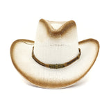Wester Hats Western Men's and Women's Beach Hat Sun Protection Sun Hat Denim Ethnic Style Straw Hat