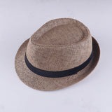 Fedora Hat Men's Top Hat Middle-Aged and Elderly Sun Hat Retro British Jazz Hat