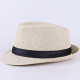 Fedora Hat Men's Top Hat Middle-Aged and Elderly Sun Hat Retro British Jazz Hat