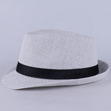 Fedora Hat Men's Top Hat Middle-Aged and Elderly Sun Hat Retro British Jazz Hat